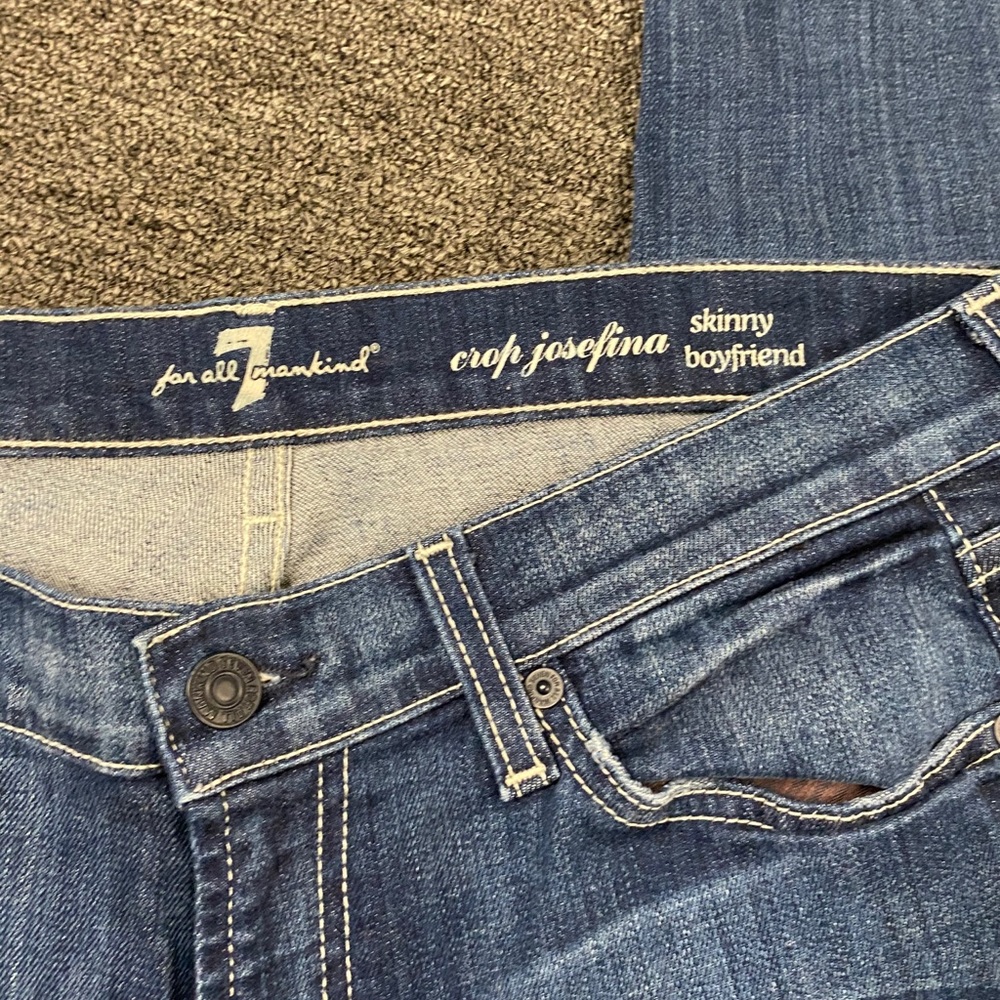 7 for all mankind crop Josefina  boyfriend jean